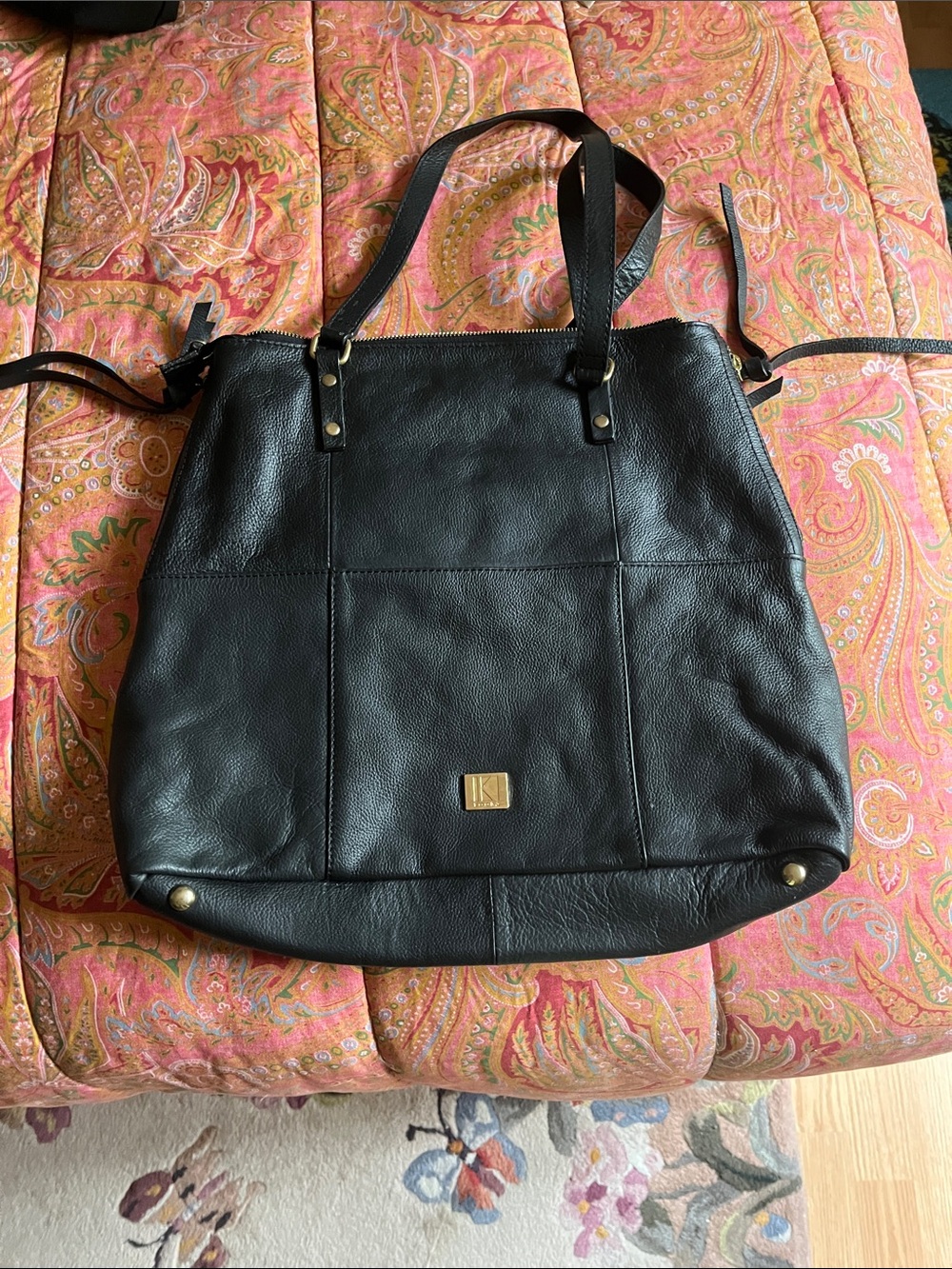 Kooba Black Leather Tote NWT 💣 - Picture 2 of 3